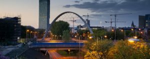 photo of greater Manchester bridge and tower
