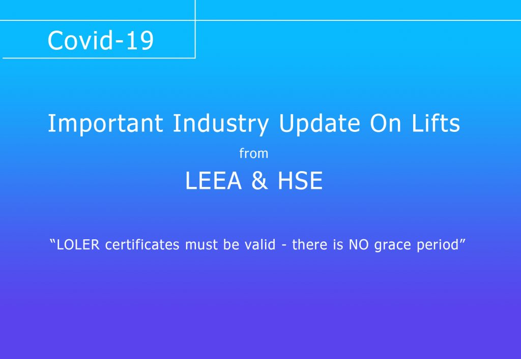 mud Communism Elemental Covid-19 and your lift LOLER certificate - RJ Lift Services Ltd