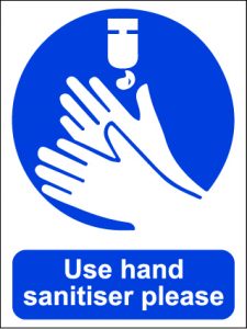 Coronavirus hygiene reminder sign - RJ Lifts