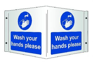 Wash your hands covid-19 safety sign - RJ Lifts