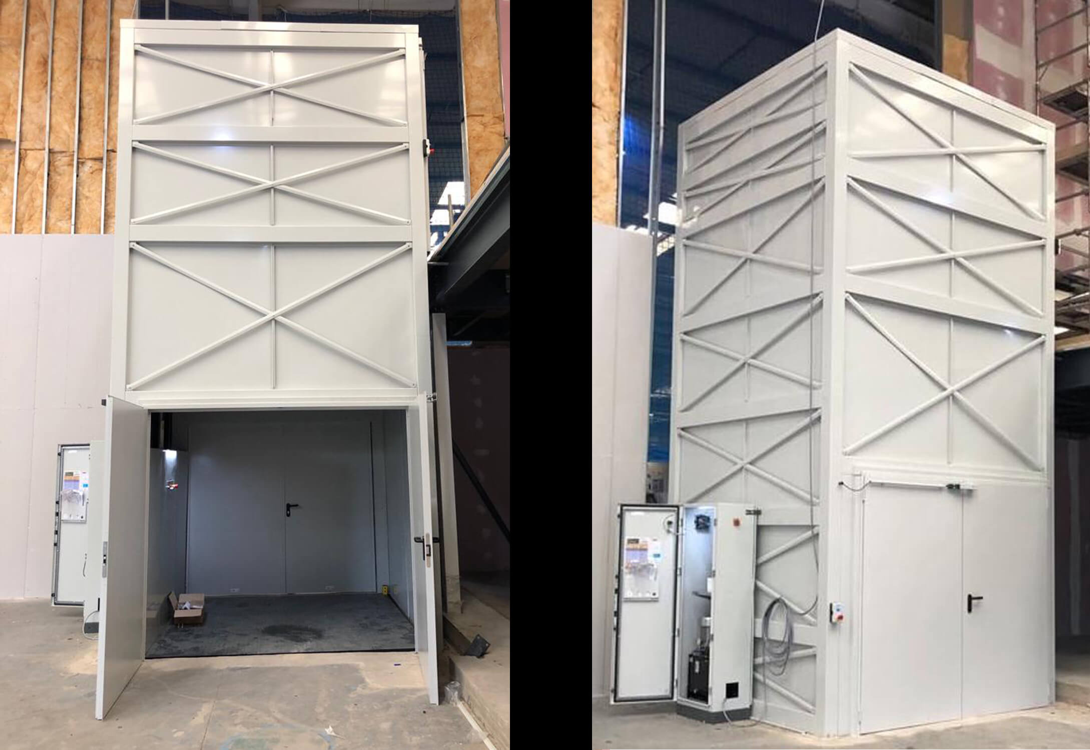 Goods lift installed by RJ Lifts